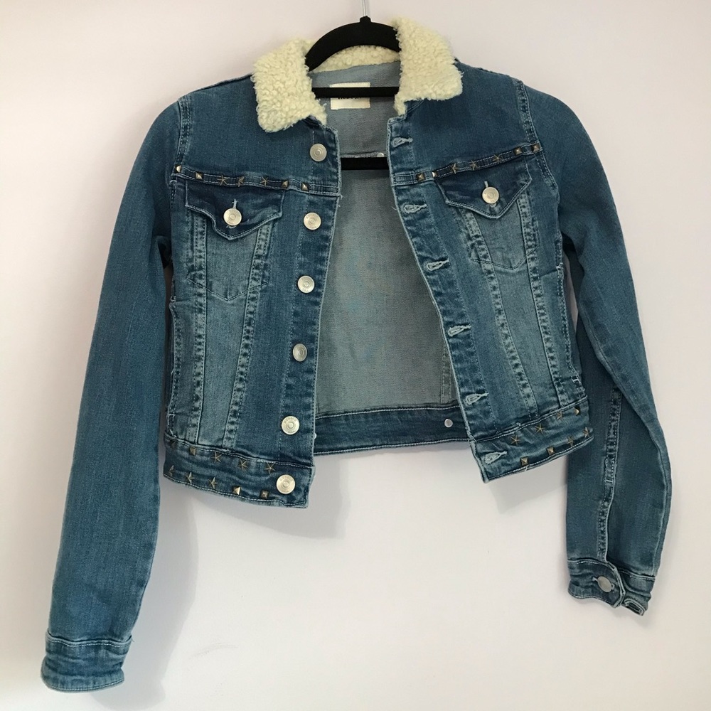 Girls Hudson Jean Jacket with Sherpa Collar